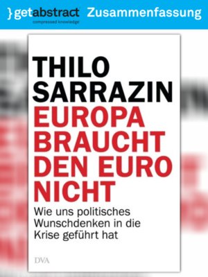 cover image of Europa braucht den Euro nicht (Zusammenfassung)